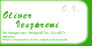 oliver veszpremi business card